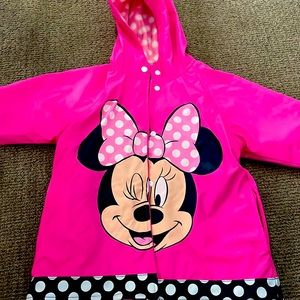 Girls Minnie Mouse rain coat- pink